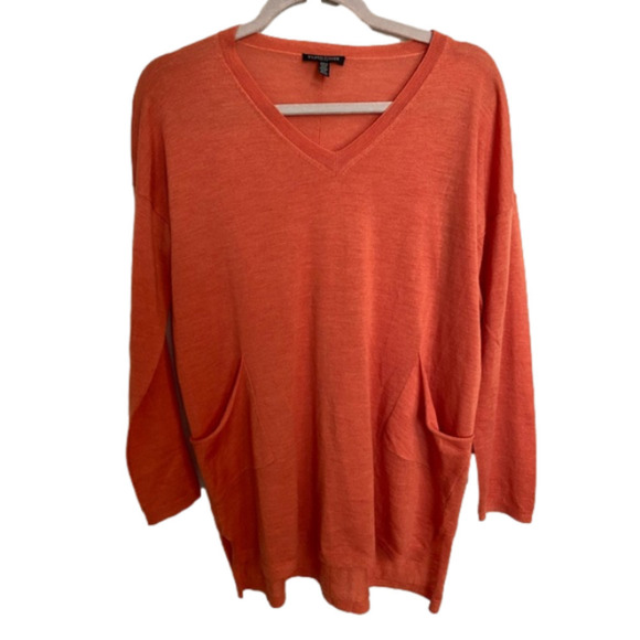 Eileen Fisher V Neck Box Top Merino Wool - Picture 1 of 5